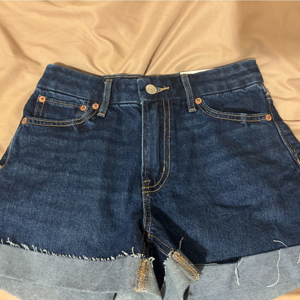 American Eagle Outfitters Dark Blue Denim Shorts